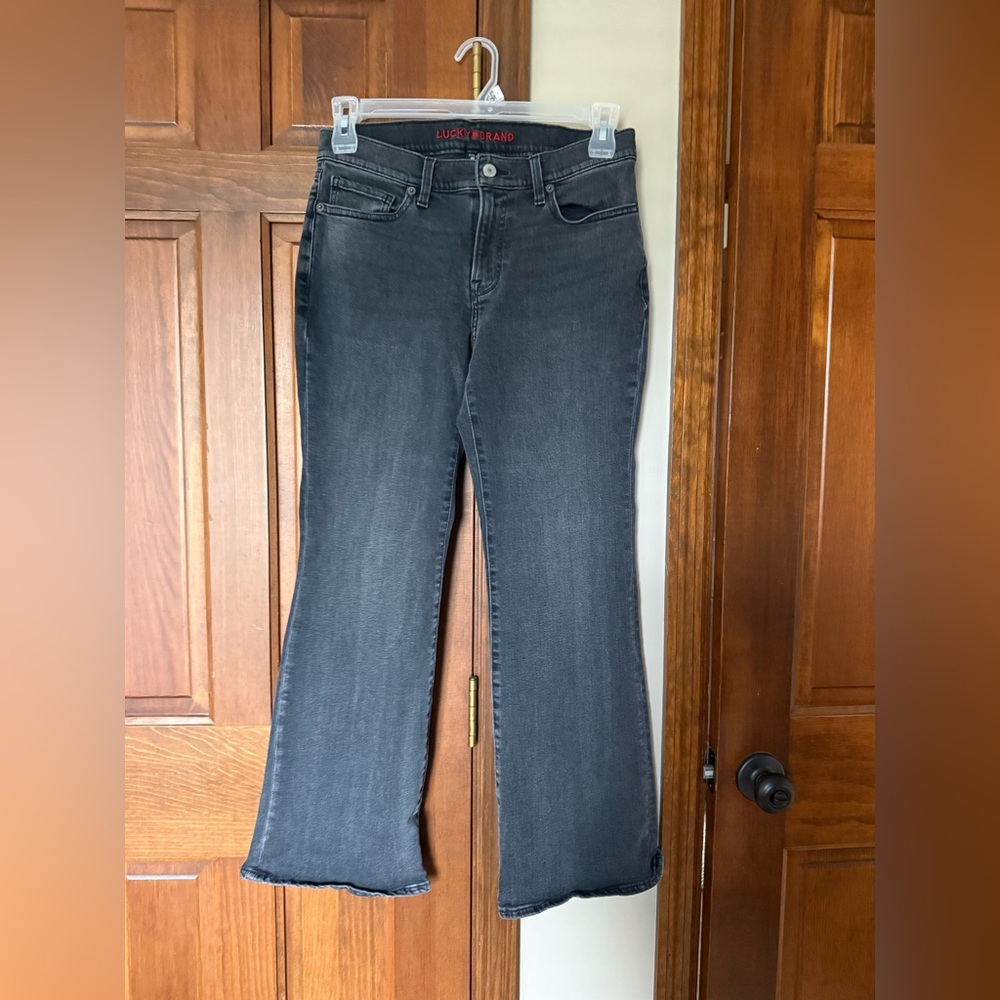 Lucky Brand Women's Sweet Mid Rise Flare Jeans in Black